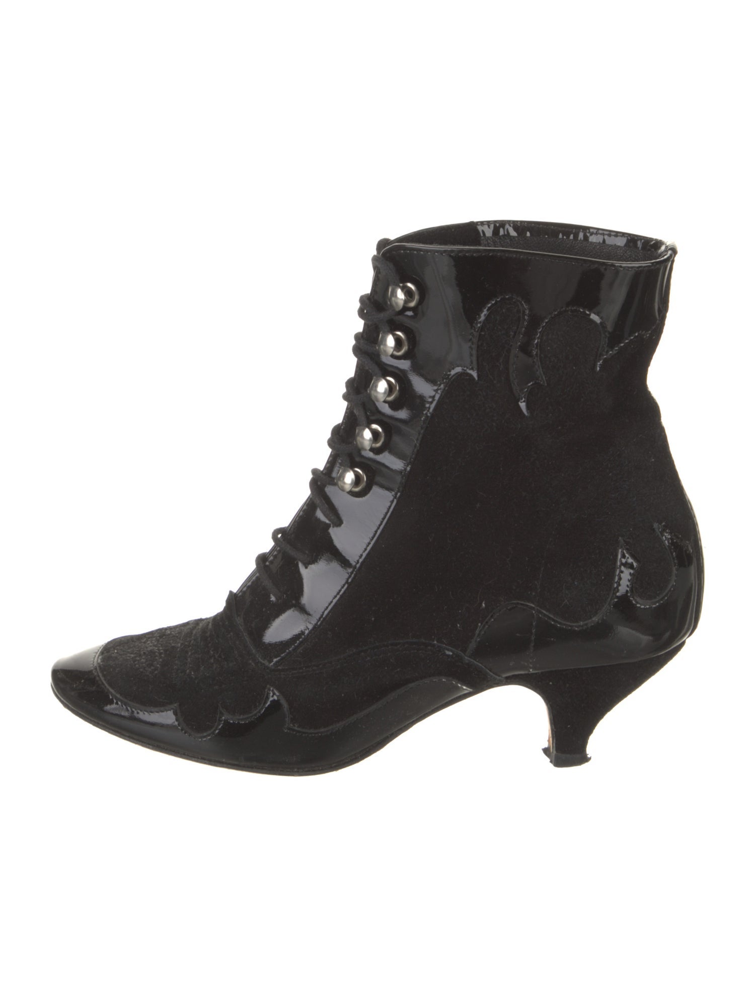 Repetto Patent Leather Lace-Up Boots