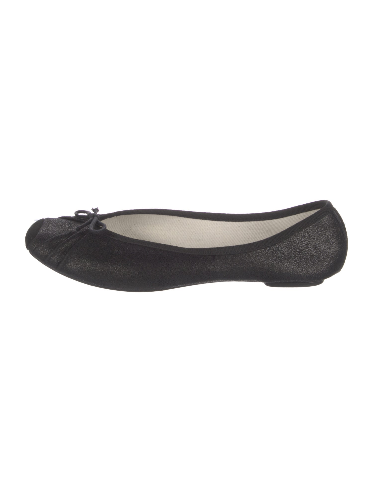 Repetto Leather Bow Accents Ballet Flats