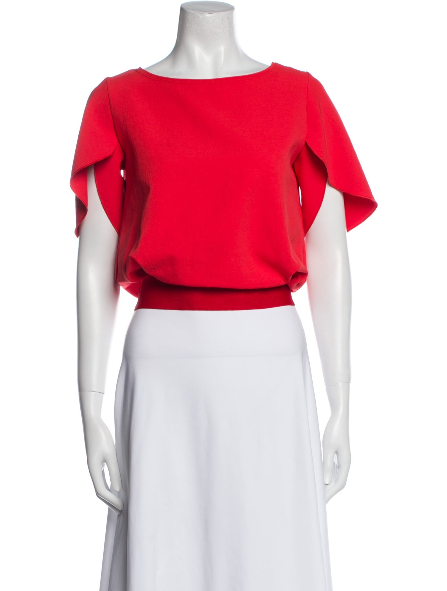 Repetto Bateau Neckline Short Sleeve Crop Top