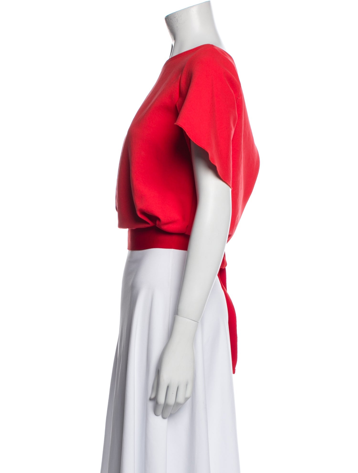 Repetto Bateau Neckline Short Sleeve Crop Top