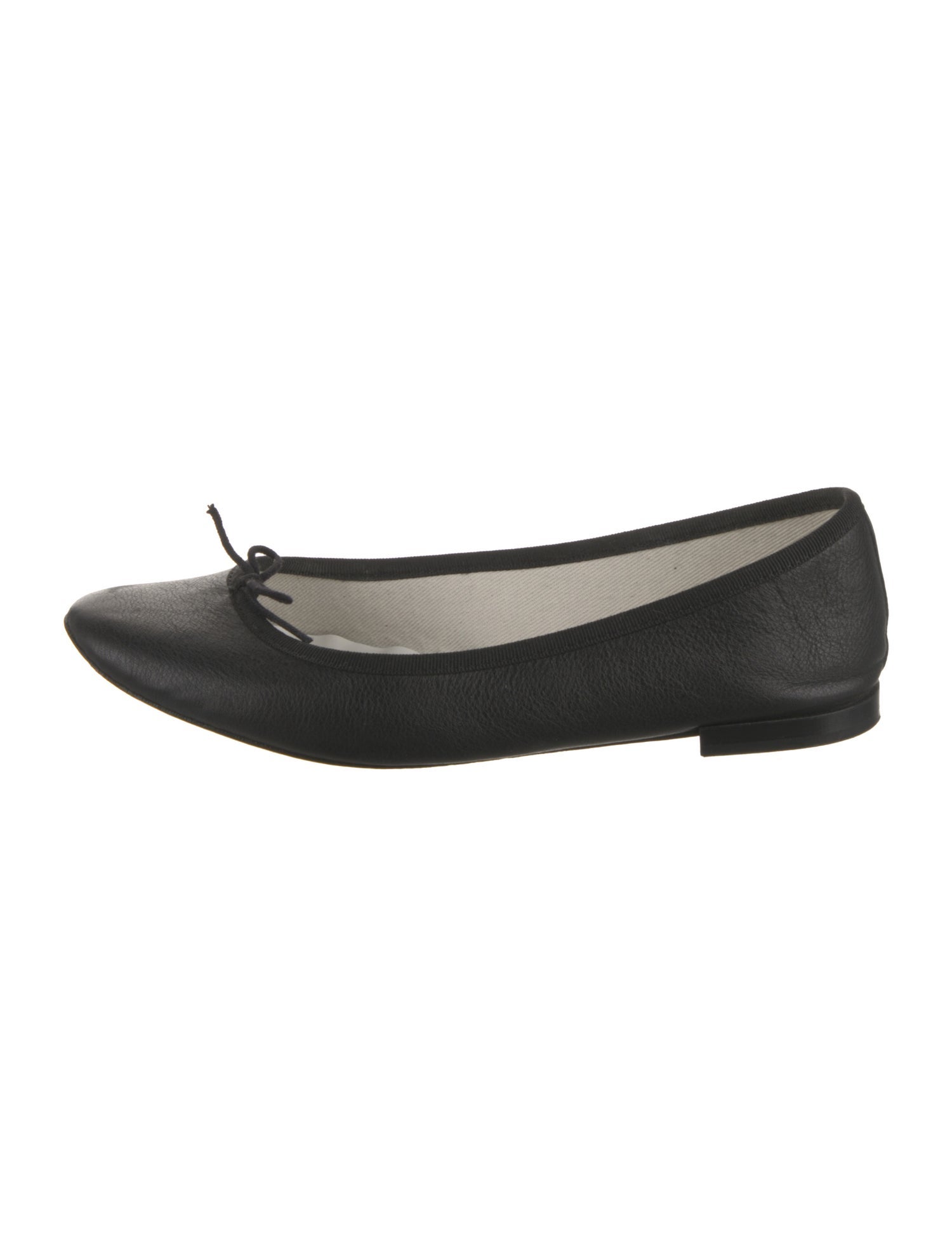 Repetto Leather Bow Accents Ballet Flats