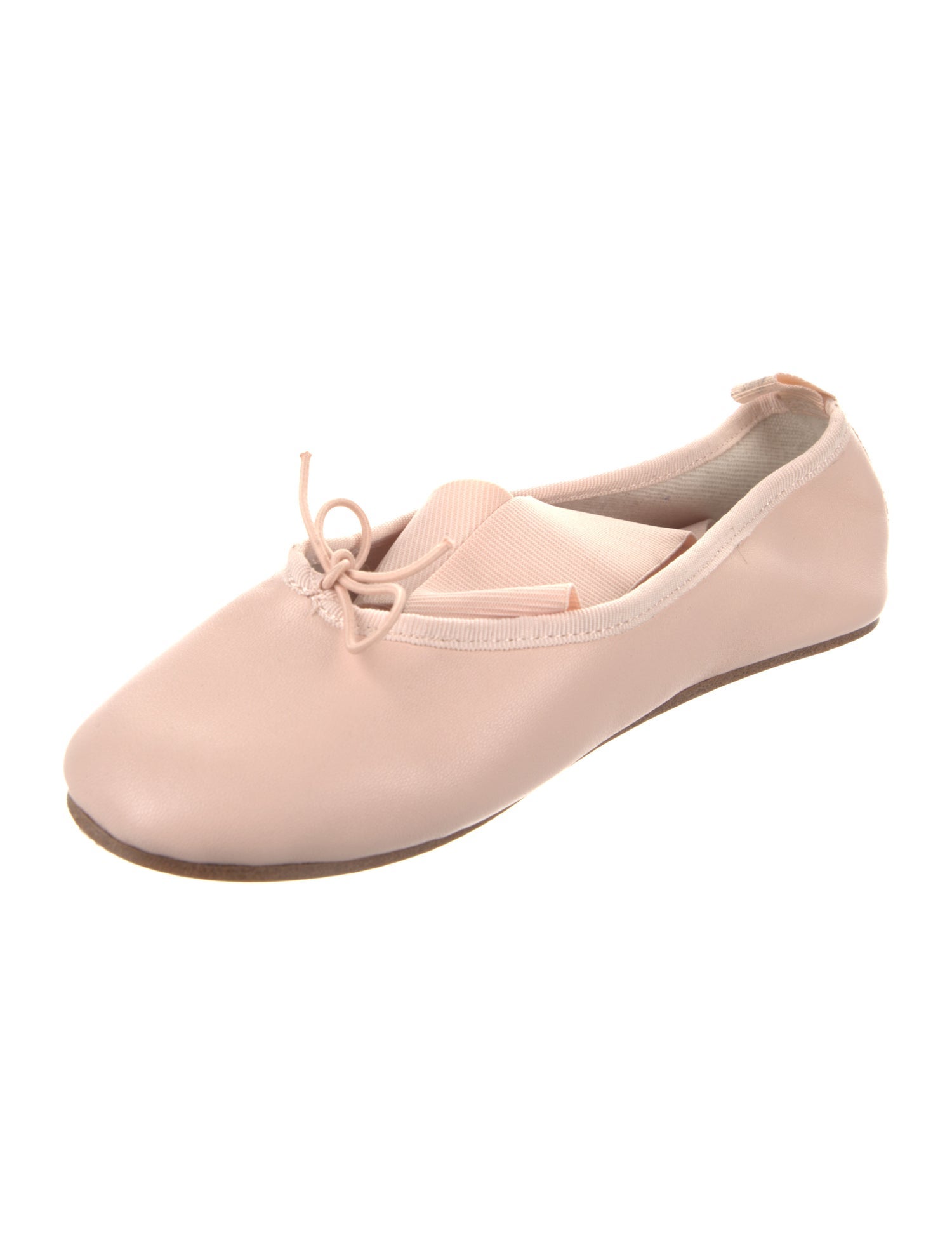 Repetto Leather Bow Accents Ballet Flats