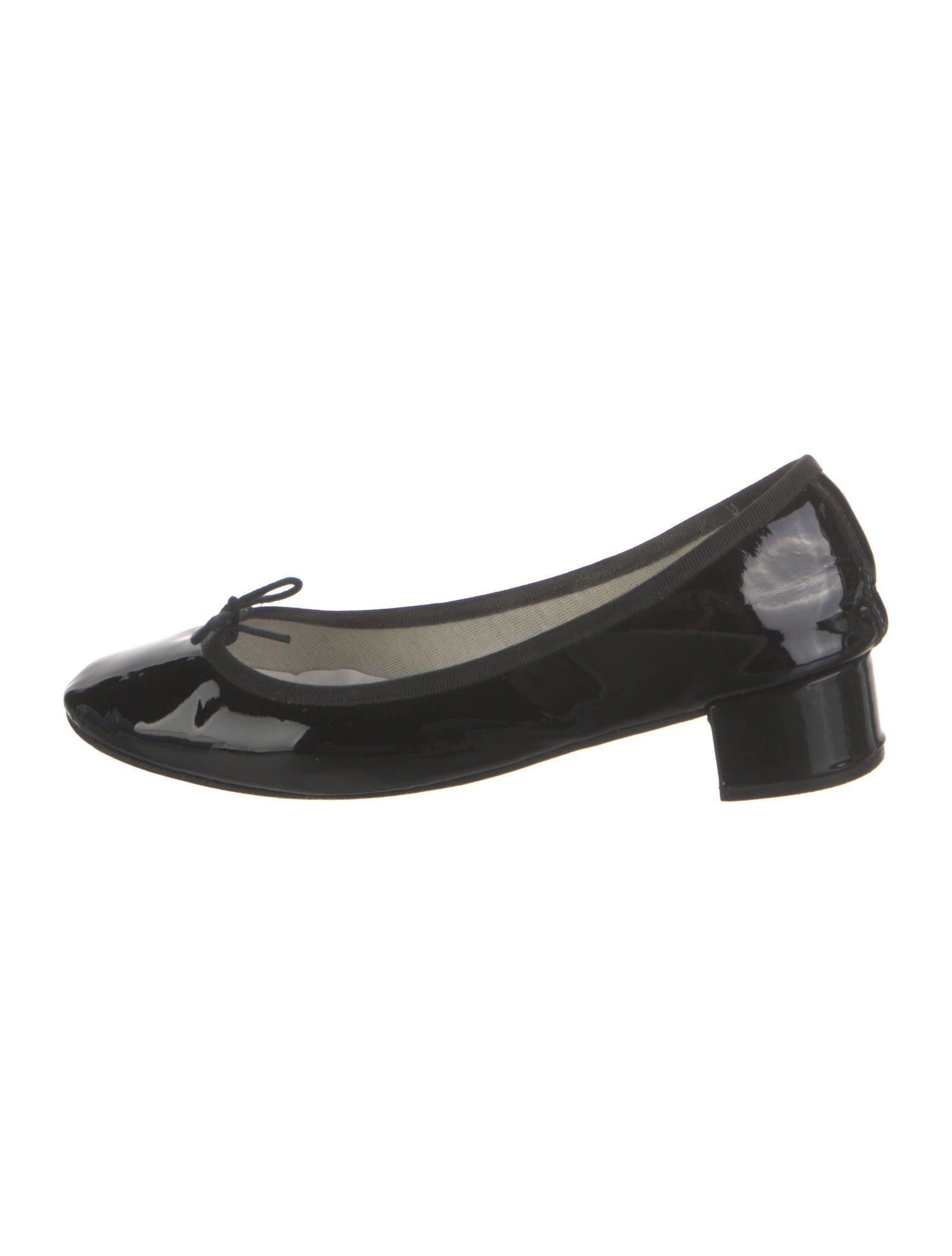 Repetto Patent Leather Bow Accents Ballet Flats