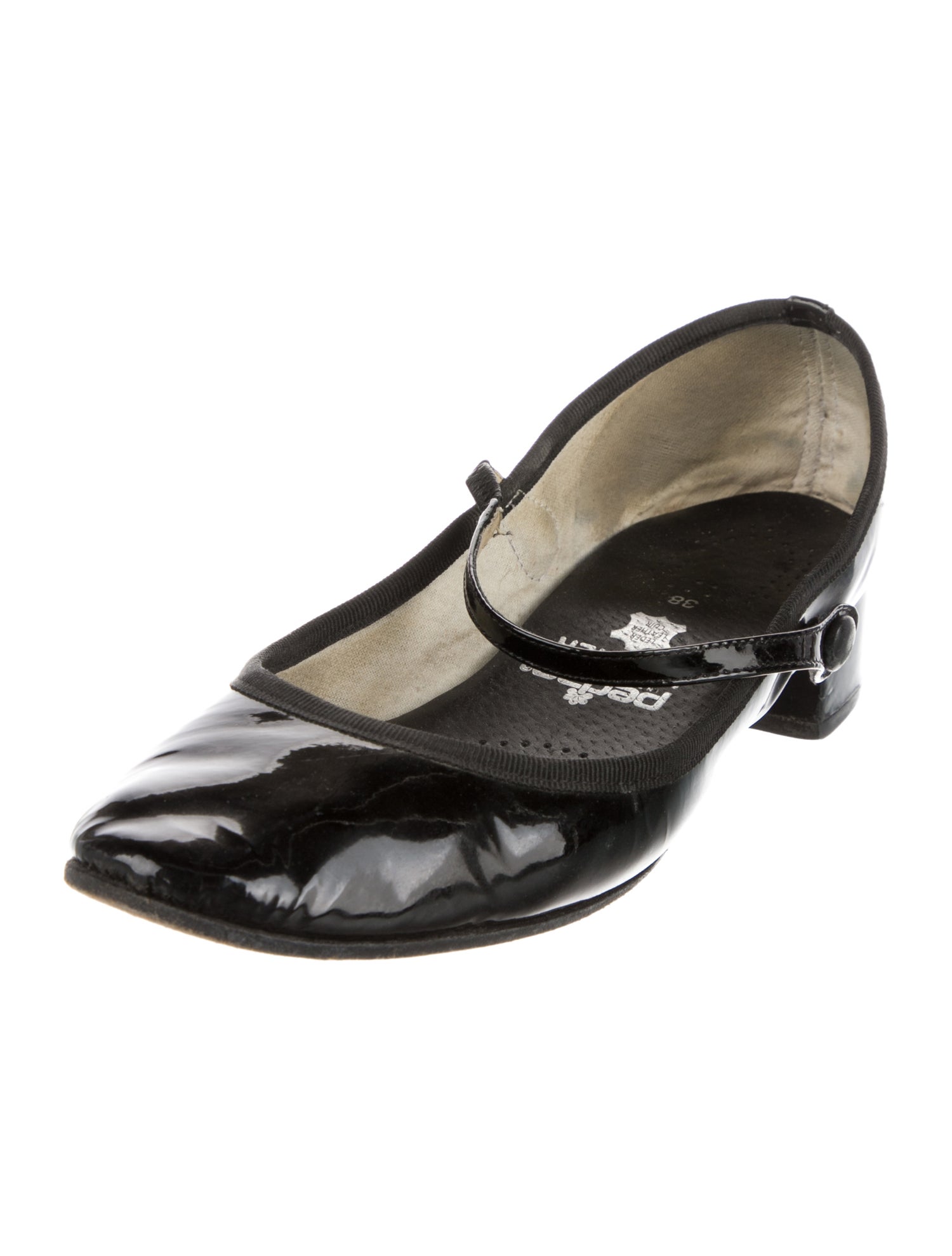 Repetto Patent Leather Grosgrain Trim Pumps