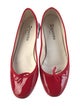 Repetto Patent Leather Bow Accents Ballet Flats