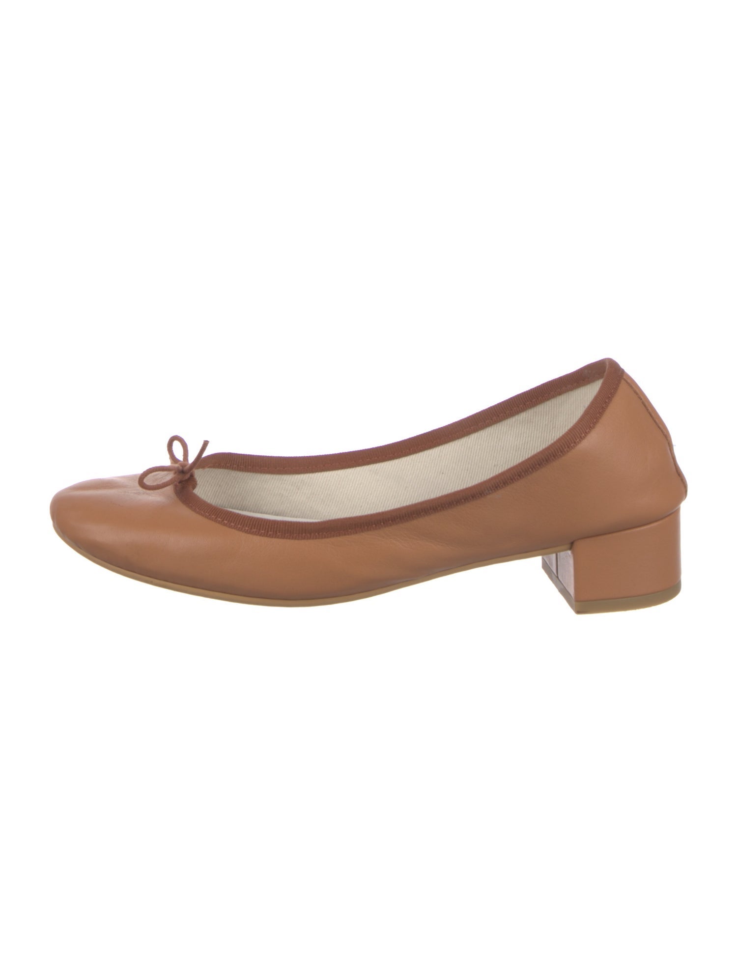 Repetto Leather Bow Accents Ballet Flats