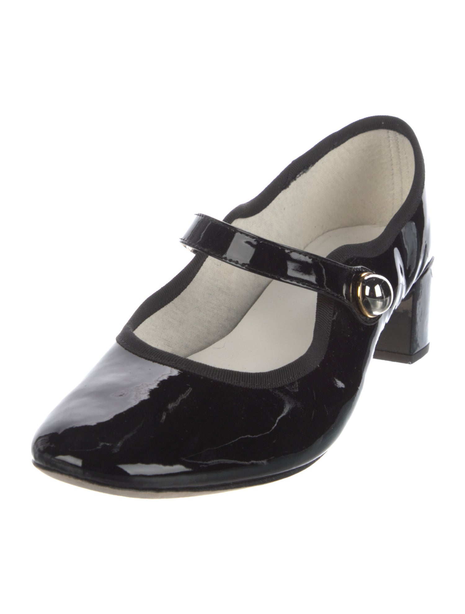 Repetto Patent Leather Grosgrain Trim Pumps