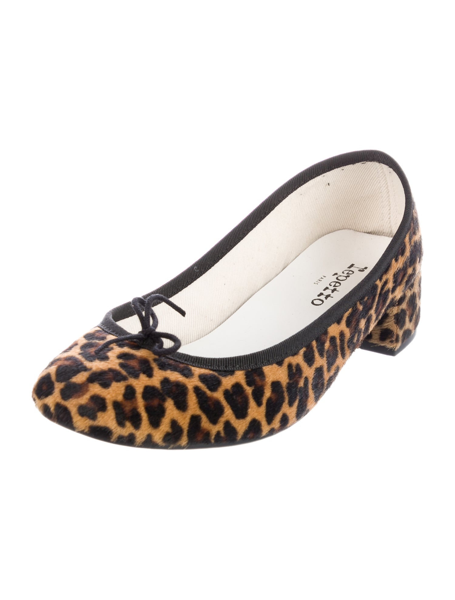 Repetto Leather Animal Print Pumps