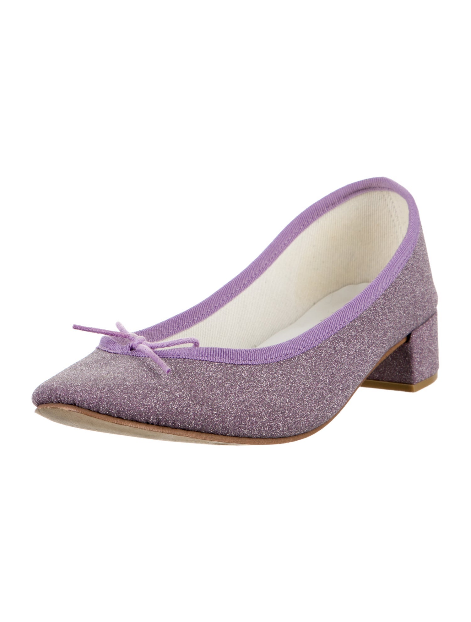 Repetto Glitter Bow Accents Pumps