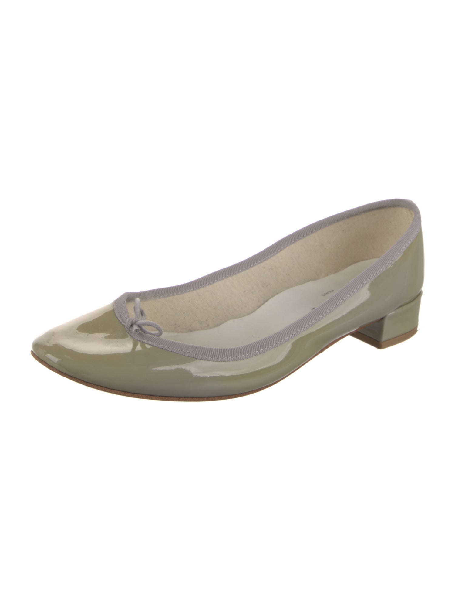 Repetto Patent Leather Bow Accents Flats