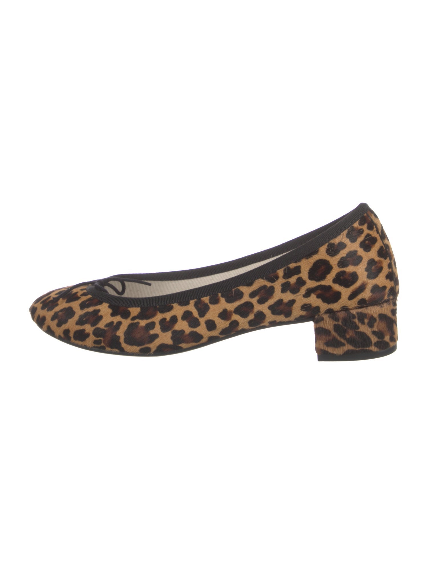 Repetto Leather Animal Print Flats
