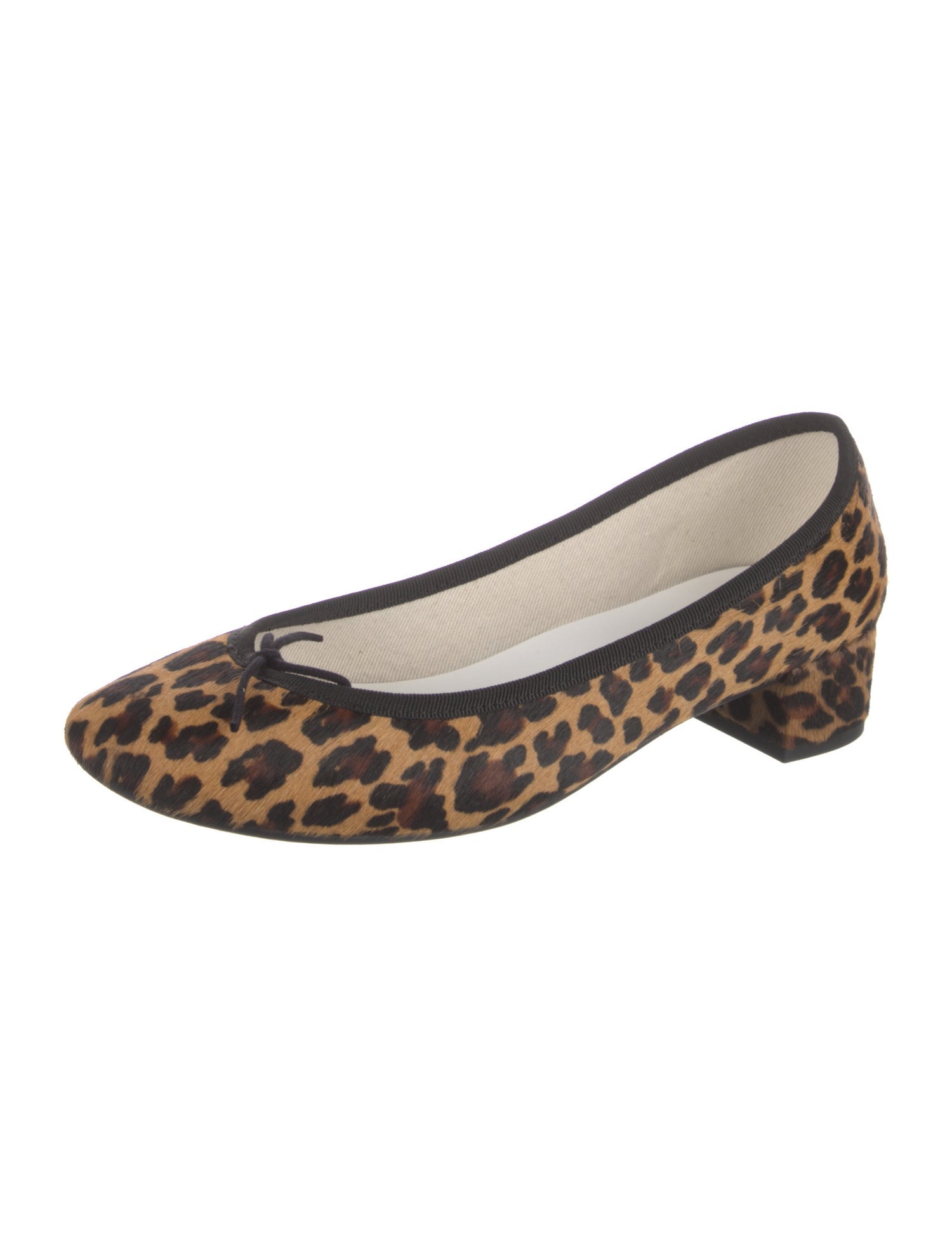 Repetto Leather Animal Print Flats