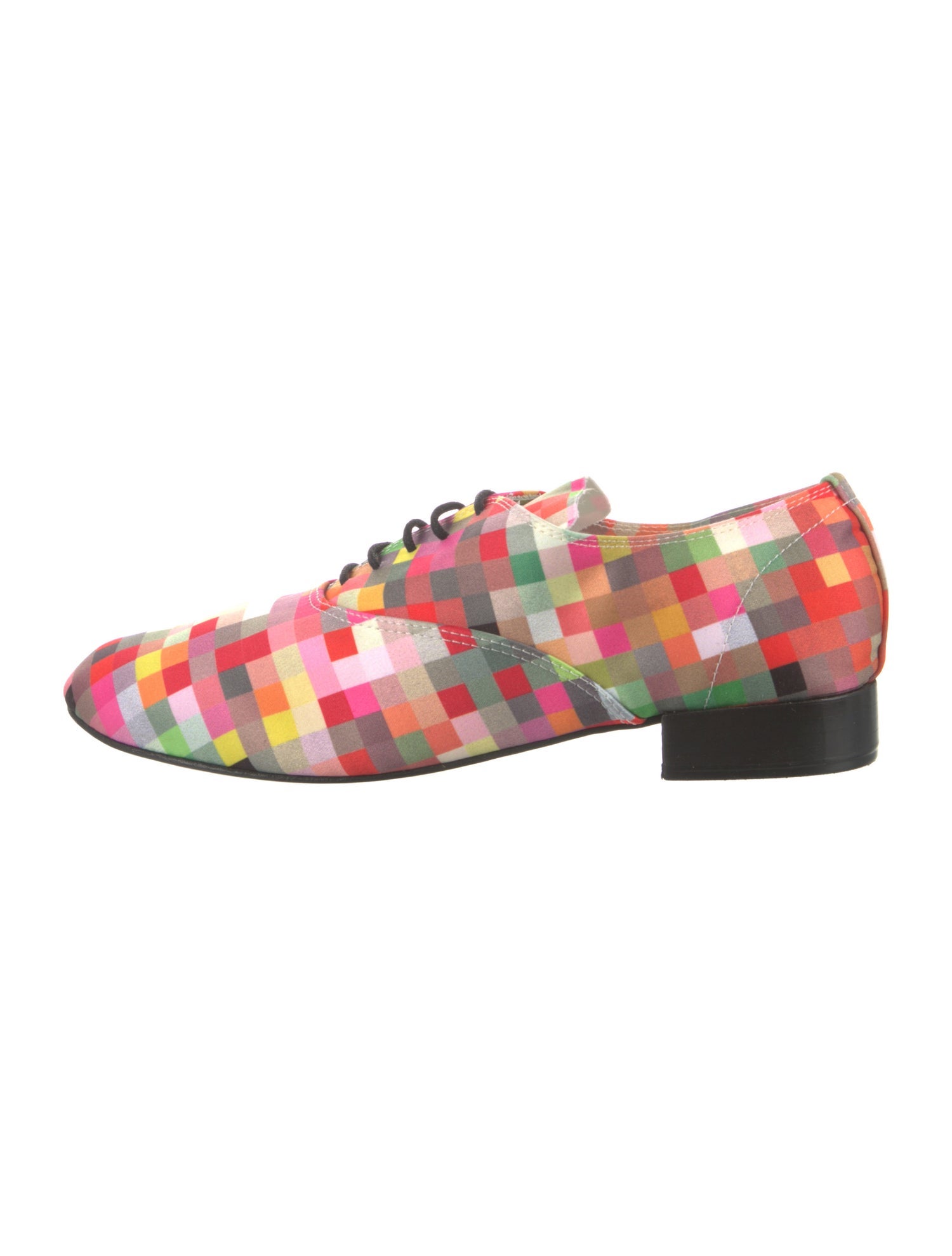 Repetto Satin Colorblock Pattern Oxfords