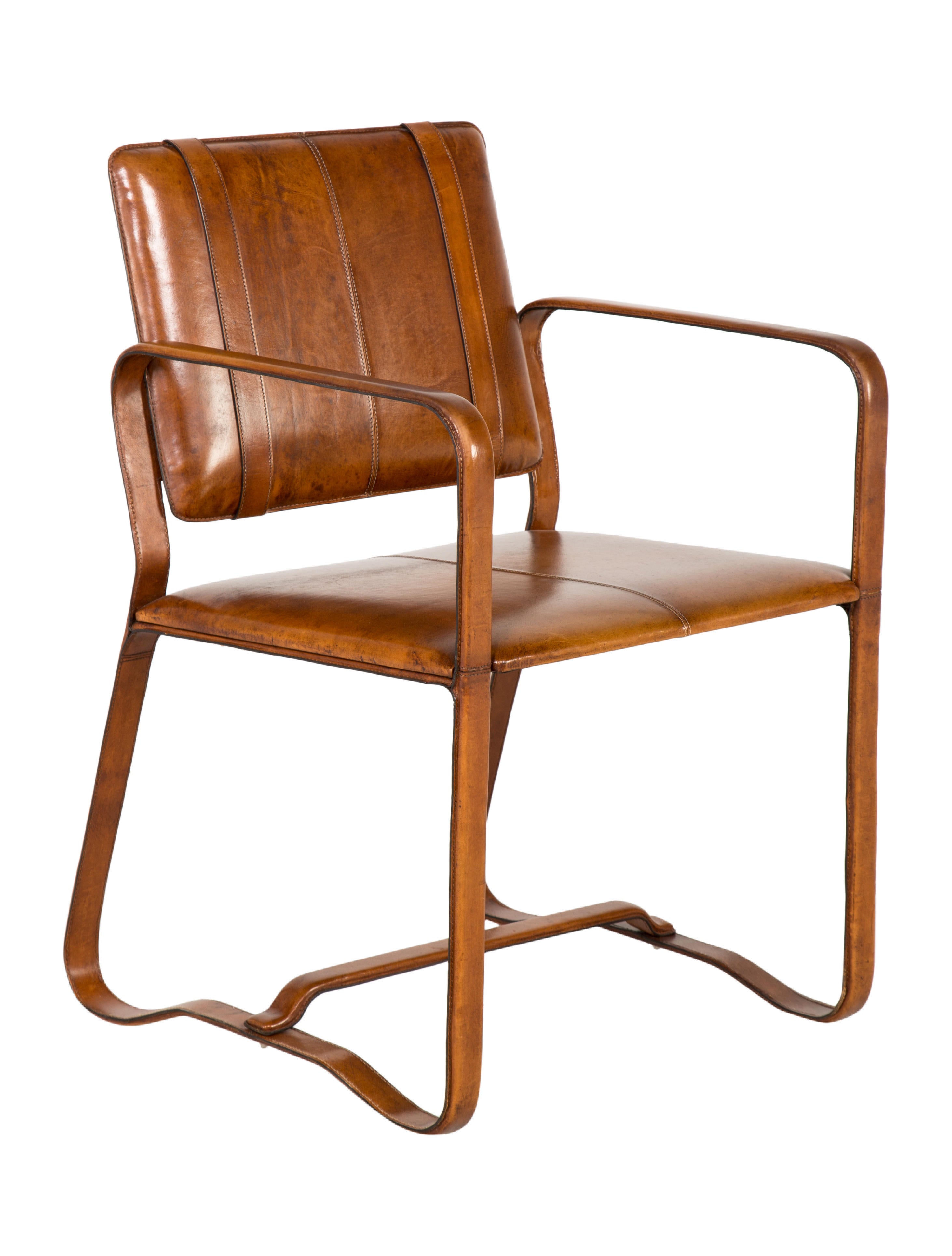 Restoration Hardware Buckle Desk Chair Brown Office, Furniture