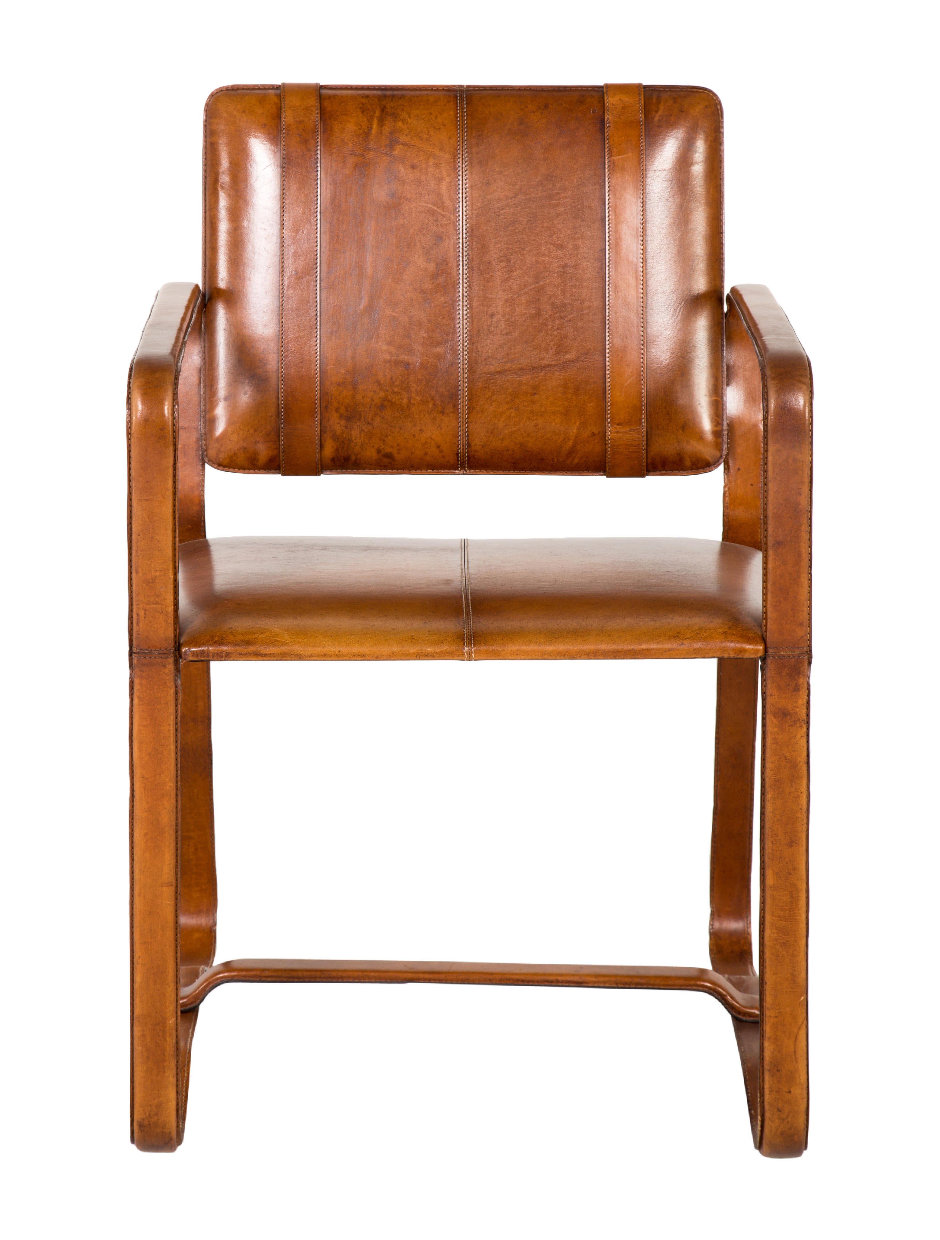 Restoration Hardware Buckle Desk Chair Brown Office, Furniture