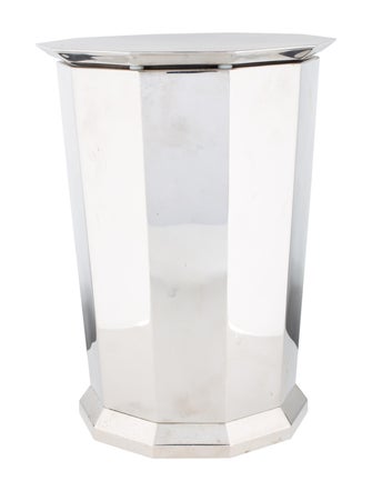 Restoration Hardware Faceted Metal Waste Bin