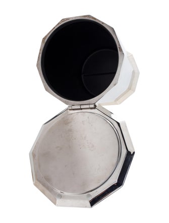 Restoration Hardware Faceted Metal Waste Bin