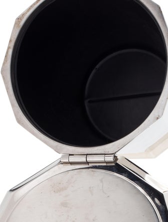 Restoration Hardware Faceted Metal Waste Bin