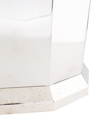 Restoration Hardware Faceted Metal Waste Bin