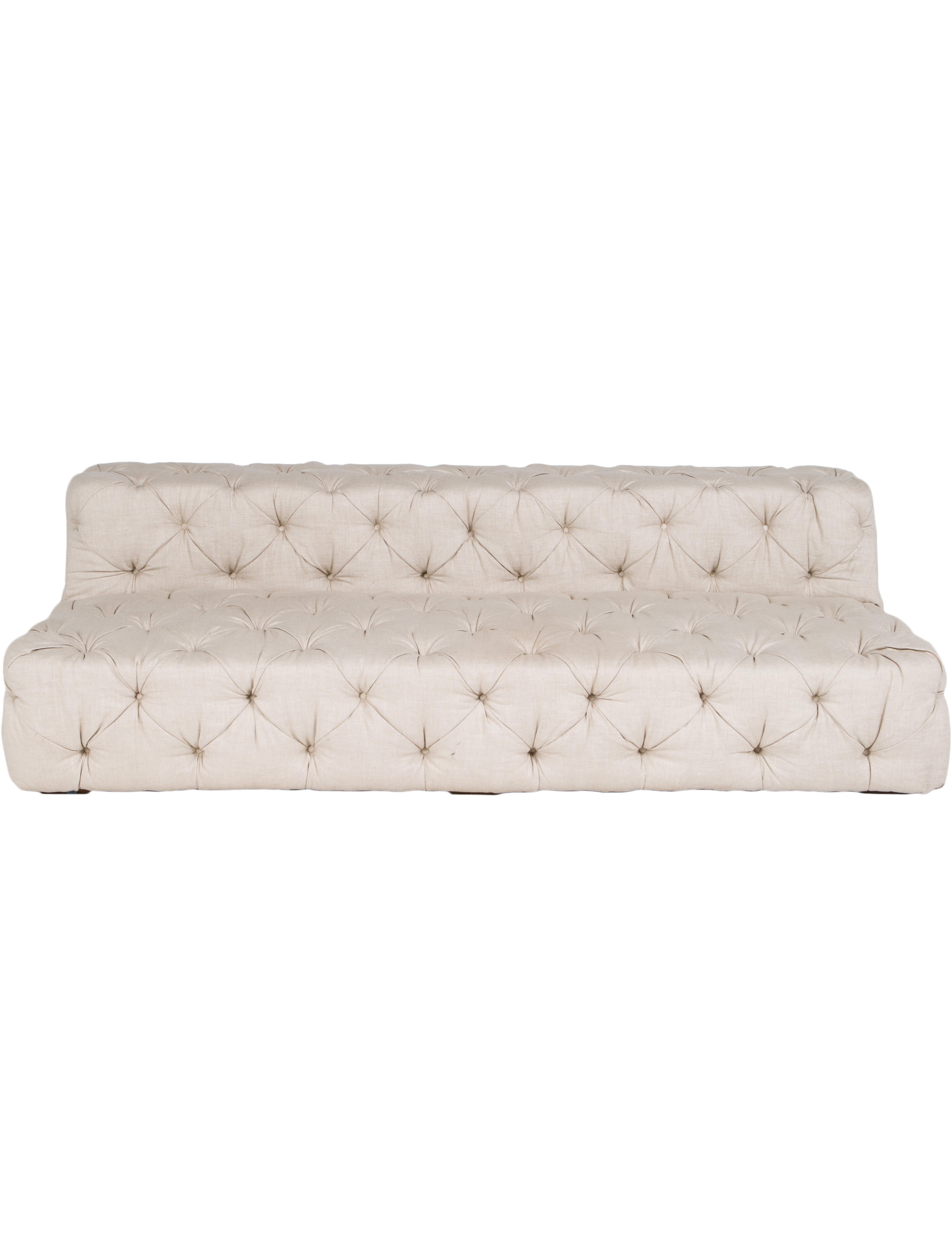 Restoration Hardware Soho Tufted Armless Sofa