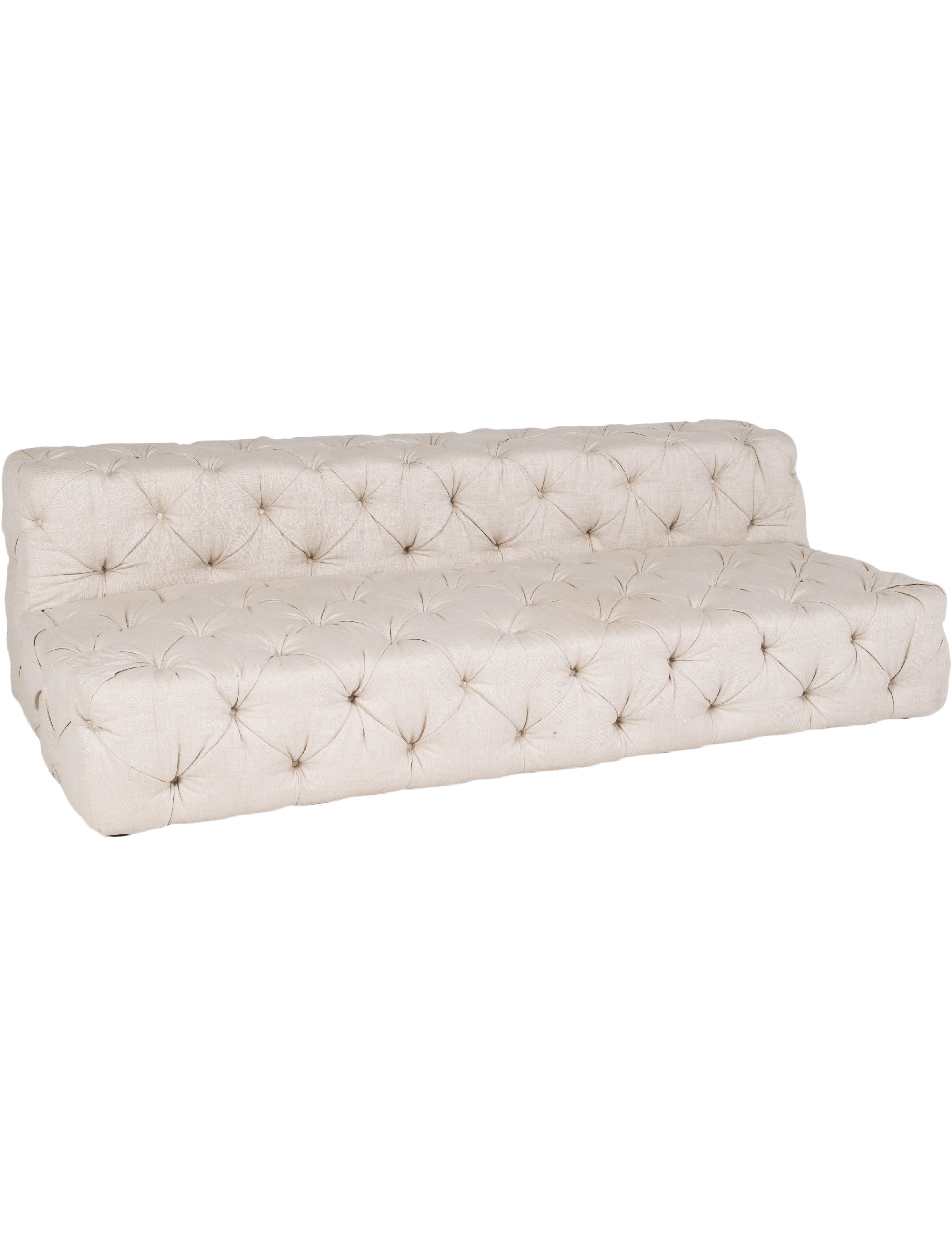 Restoration Hardware Soho Tufted Armless Sofa