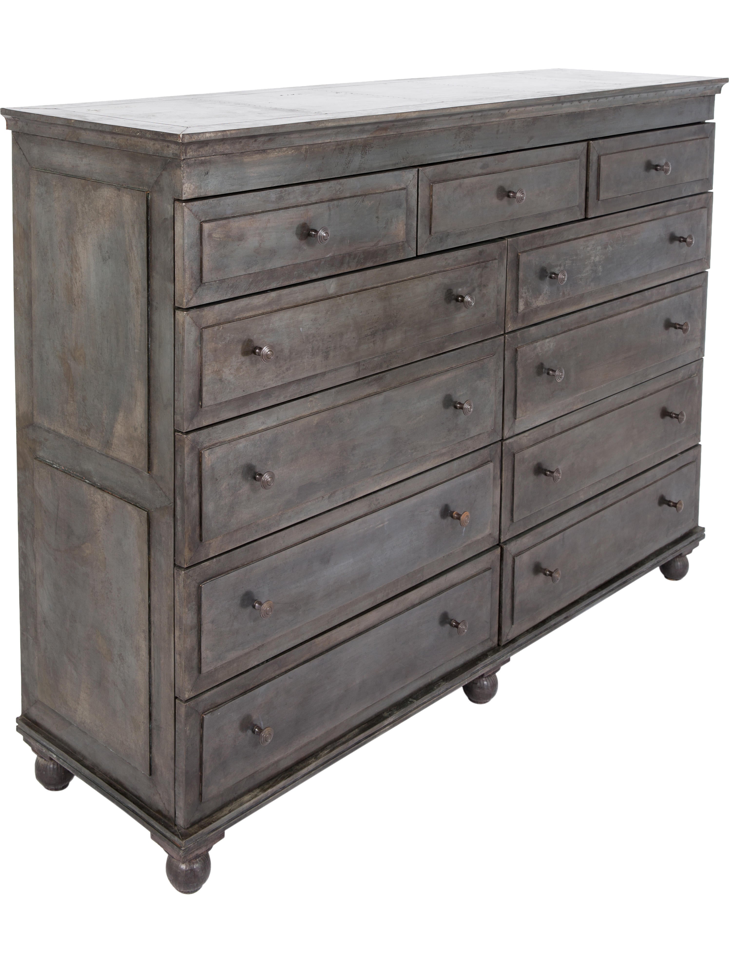 Restoration Hardware Annecy MetalWrapped Dresser Grey, 1 pieces