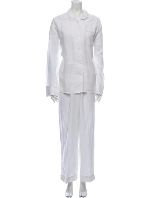 Restoration Hardware Linen Pant Set White
