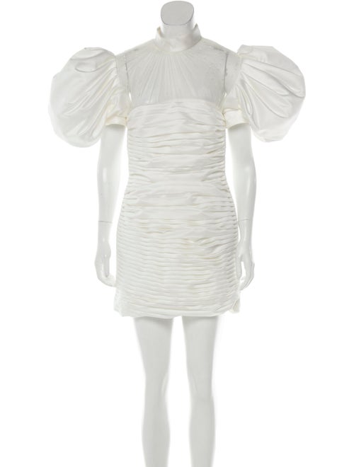 Richard Quinn Mock Neck Mini Dress