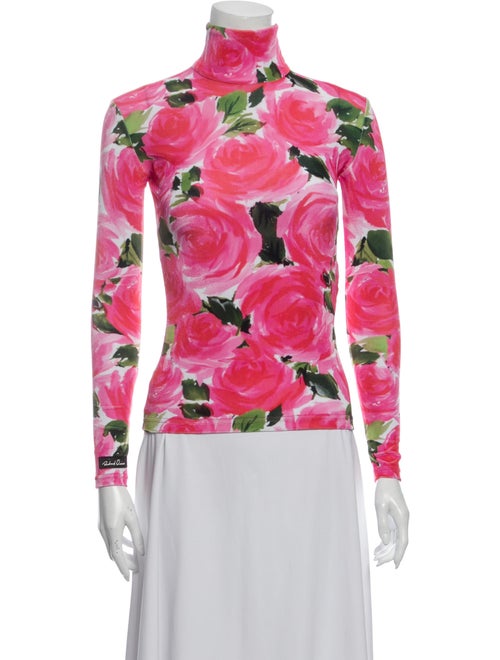 Richard Quinn Floral Print Mock Neck Top w/ Tags P