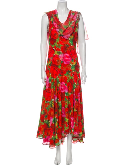 Richard Quinn 2019 Long Dress Red