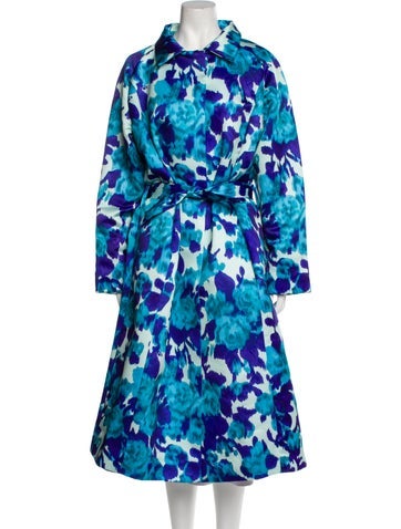 Richard Quinn Coats Floral Print Trench Coat Us6, Uk10 | M