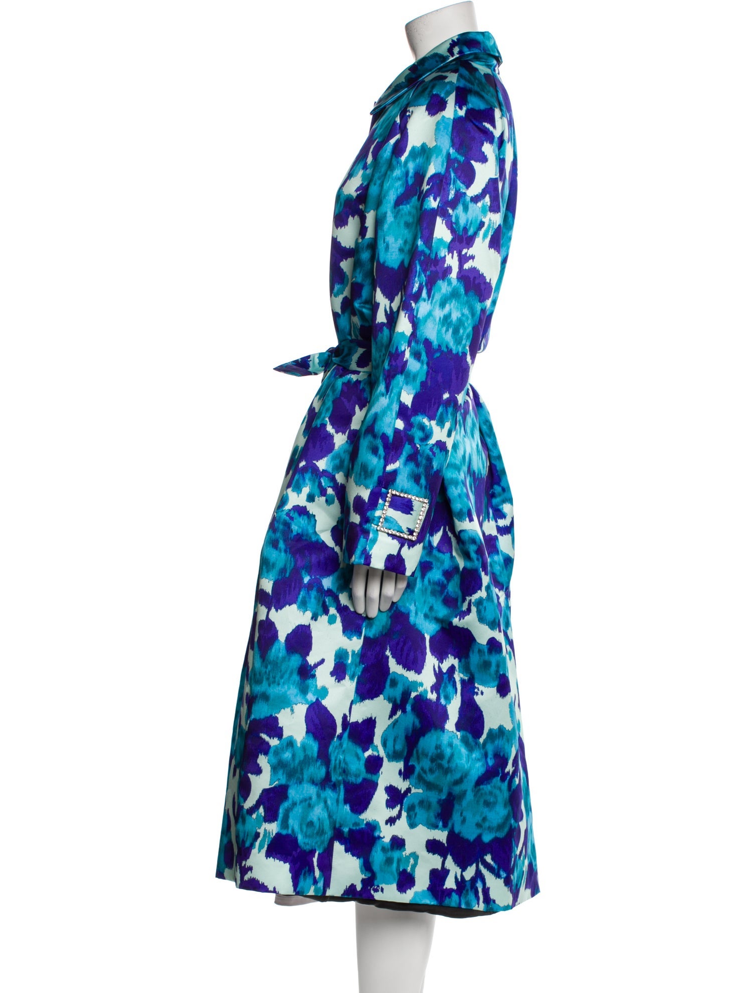 Richard Quinn Floral Print Trench Coat w/ Tags