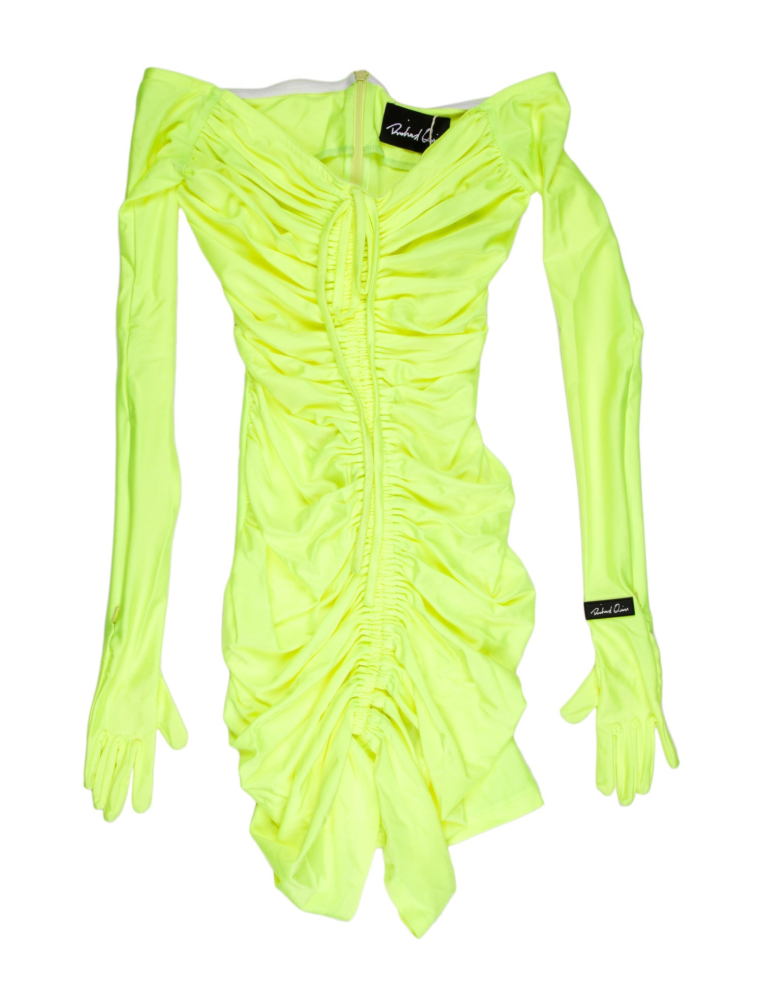 Richard Quinn Cowl Neck Mini Dress