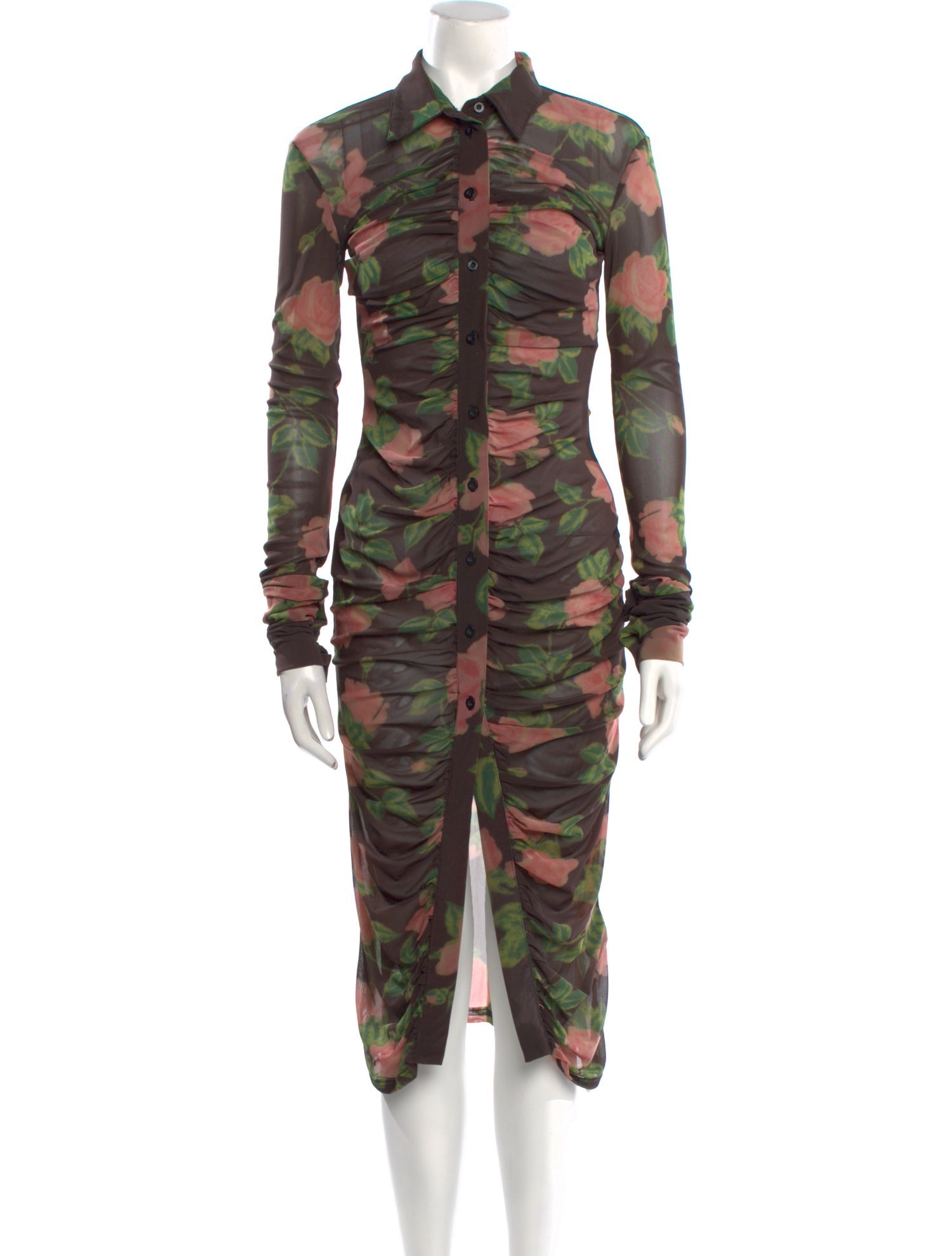 Richard Quinn Floral Print Midi Length Dress