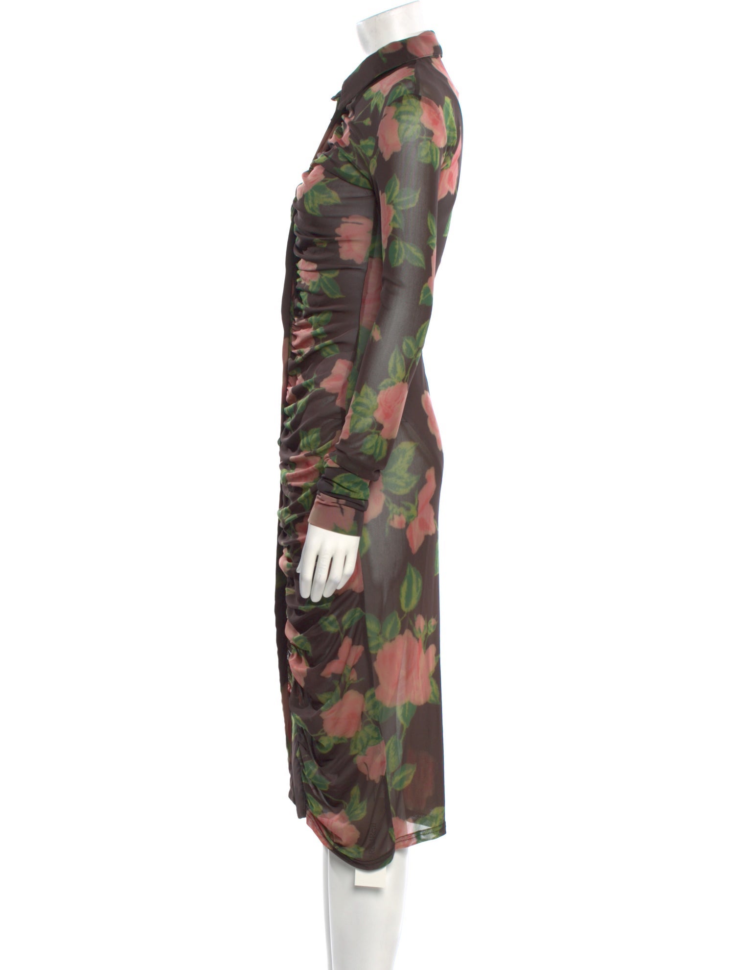 Richard Quinn Floral Print Midi Length Dress