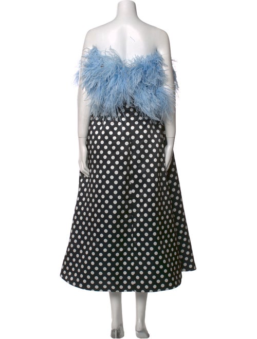 Richard Quinn Polka Dot Print Midi Length Dress