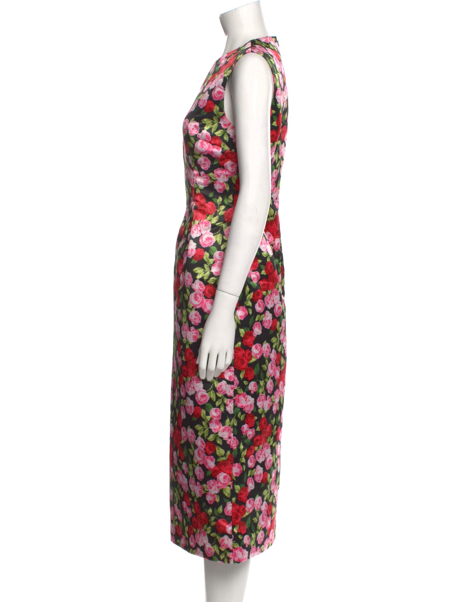 Richard Quinn Floral Print Midi Length Dress