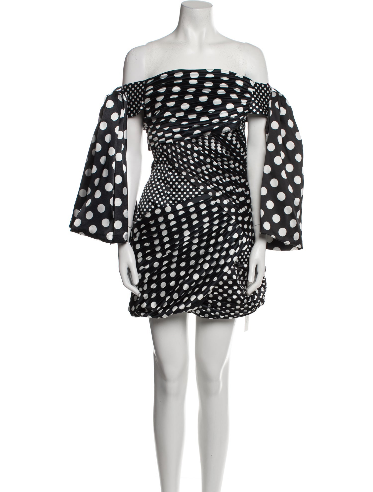 Richard Quinn Polka Dot Print Mini Dress w/ Tags