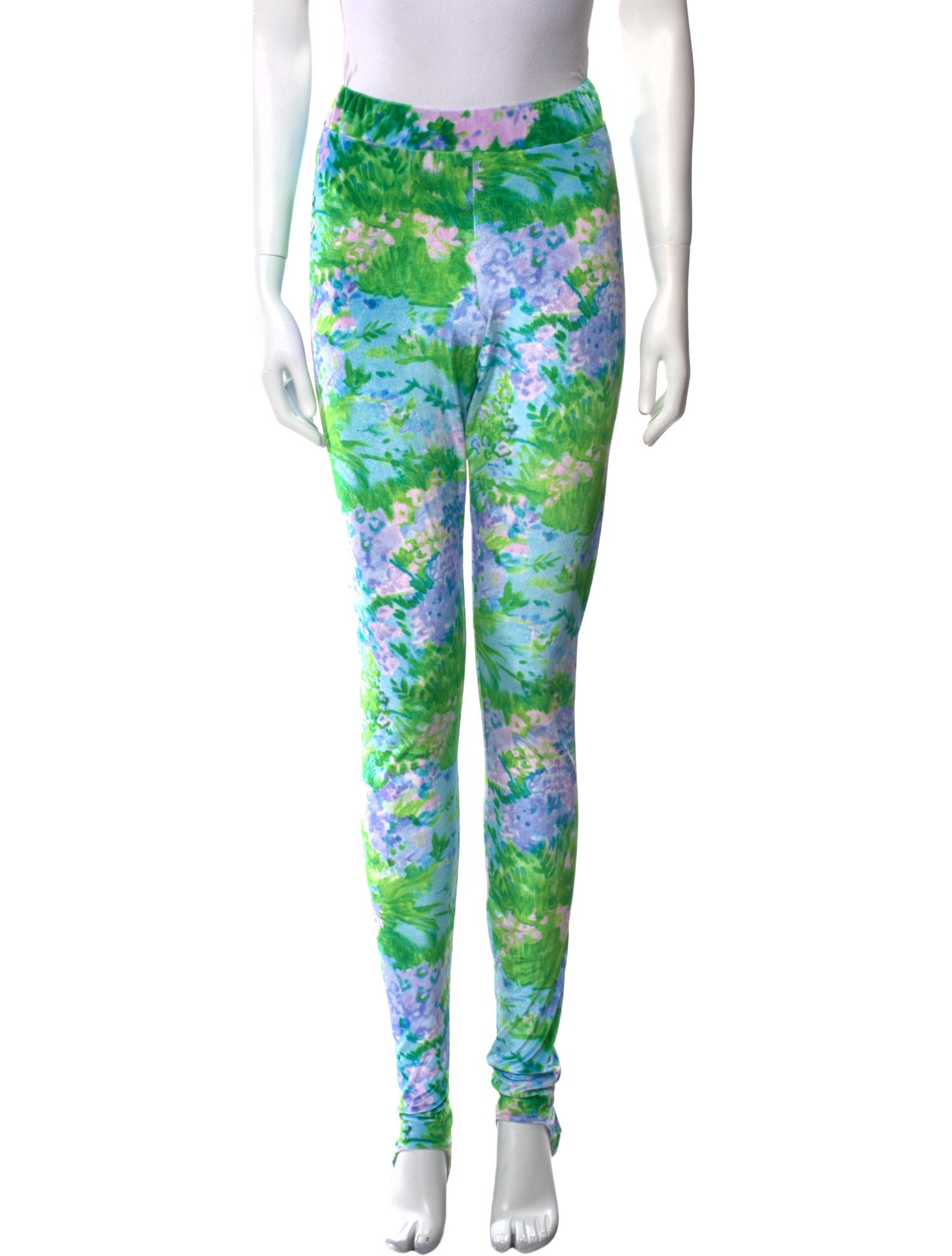 Richard Quinn Floral Print Skinny Leg Pants