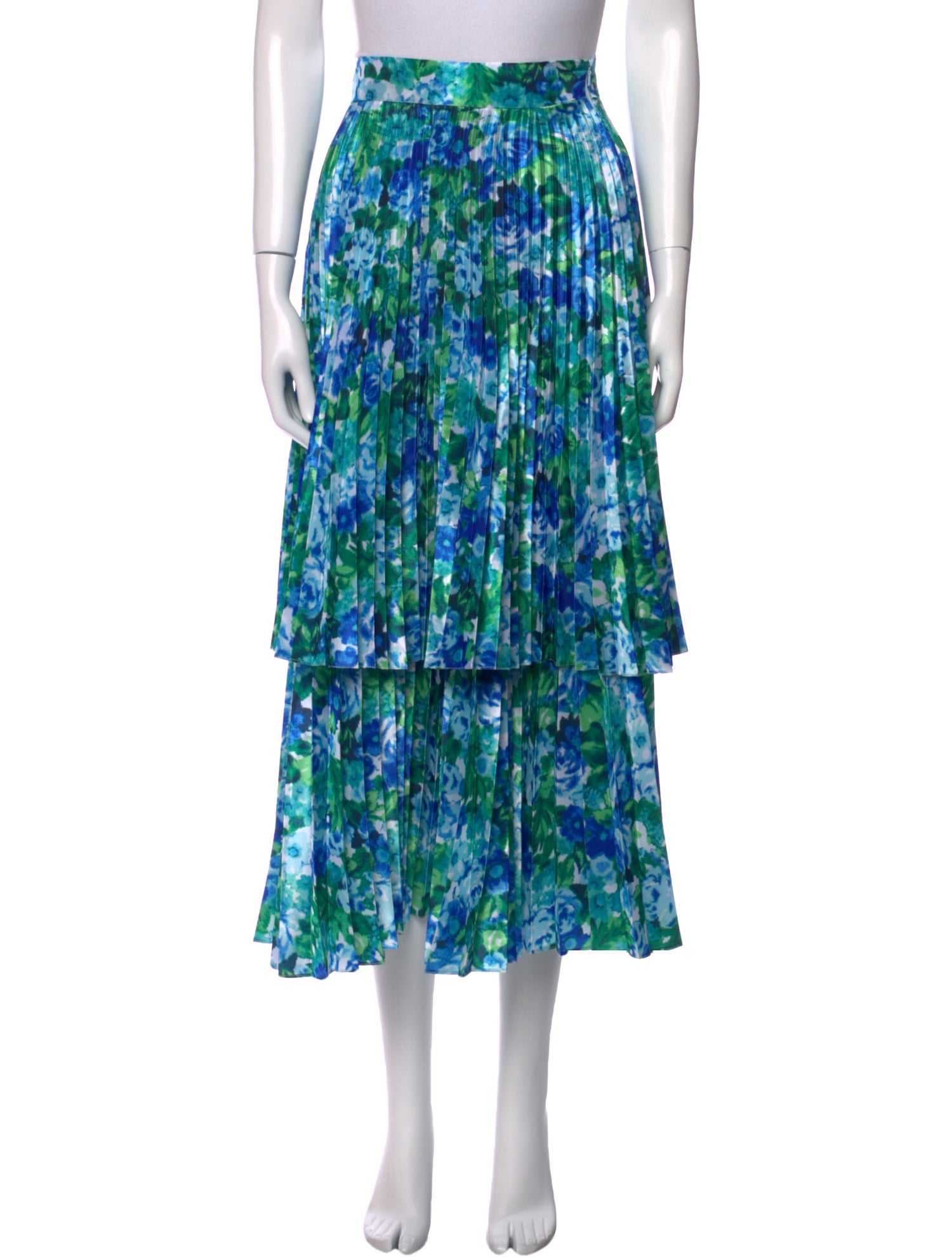 Richard Quinn Floral Print Midi Length Skirt