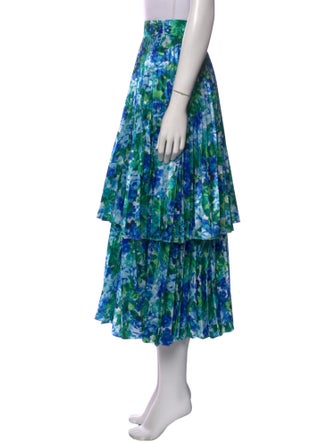 Richard Quinn Floral Print Midi Length Skirt