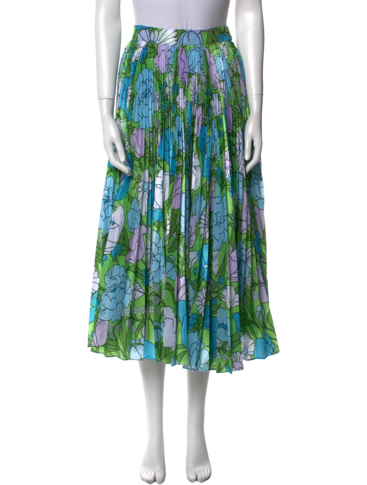 Richard Quinn Floral Print Midi Length Skirt w/ Tags