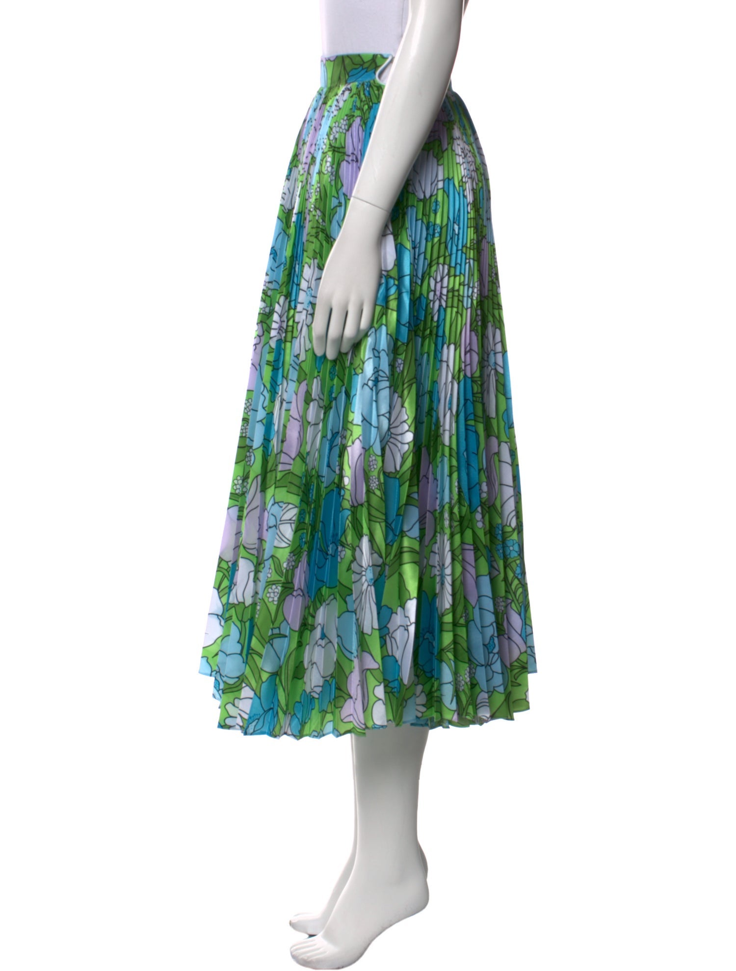 Richard Quinn Floral Print Midi Length Skirt w/ Tags