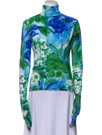 Richard Quinn Printed Turtleneck Sweatshirt