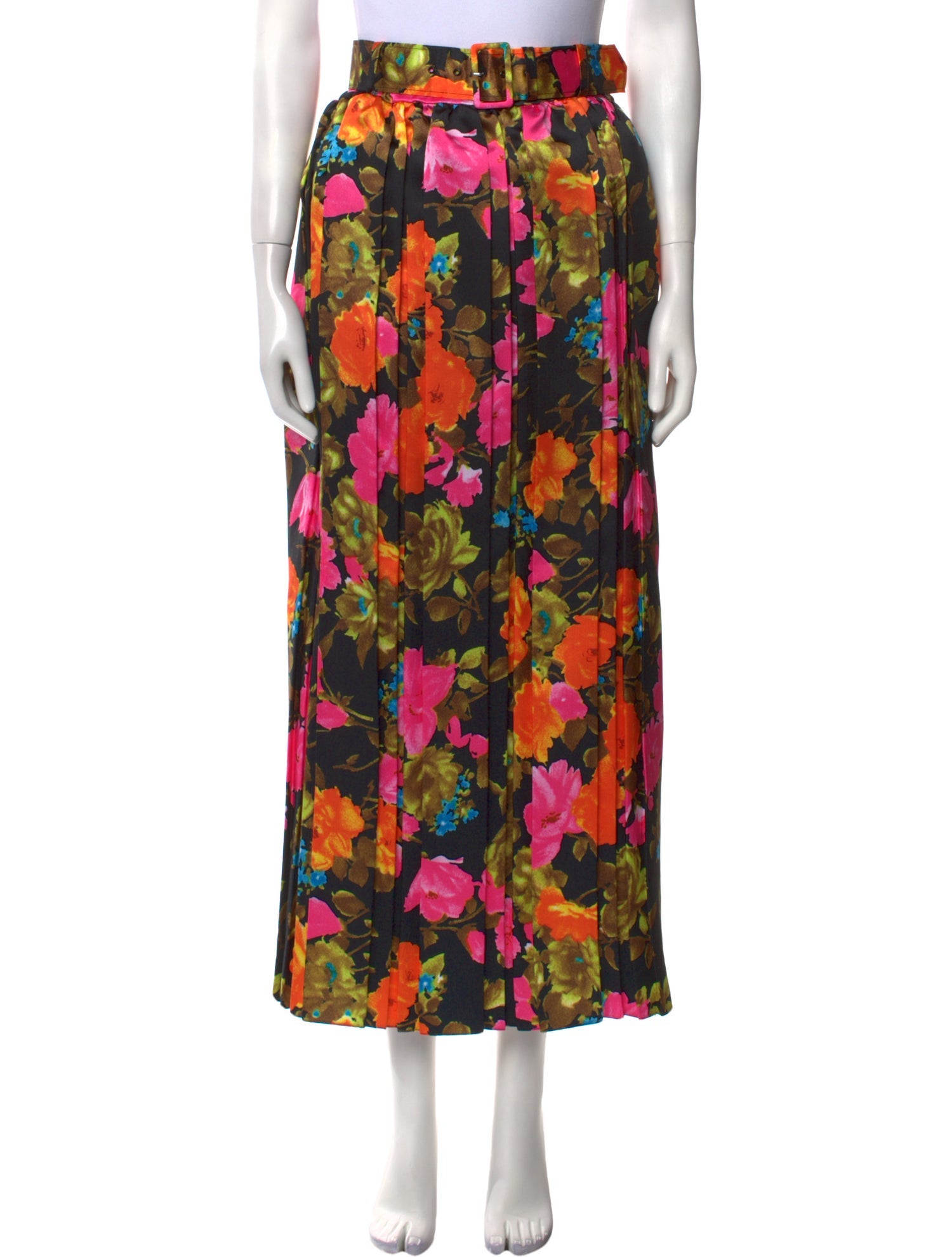 Richard Quinn Floral Print Midi Length Skirt
