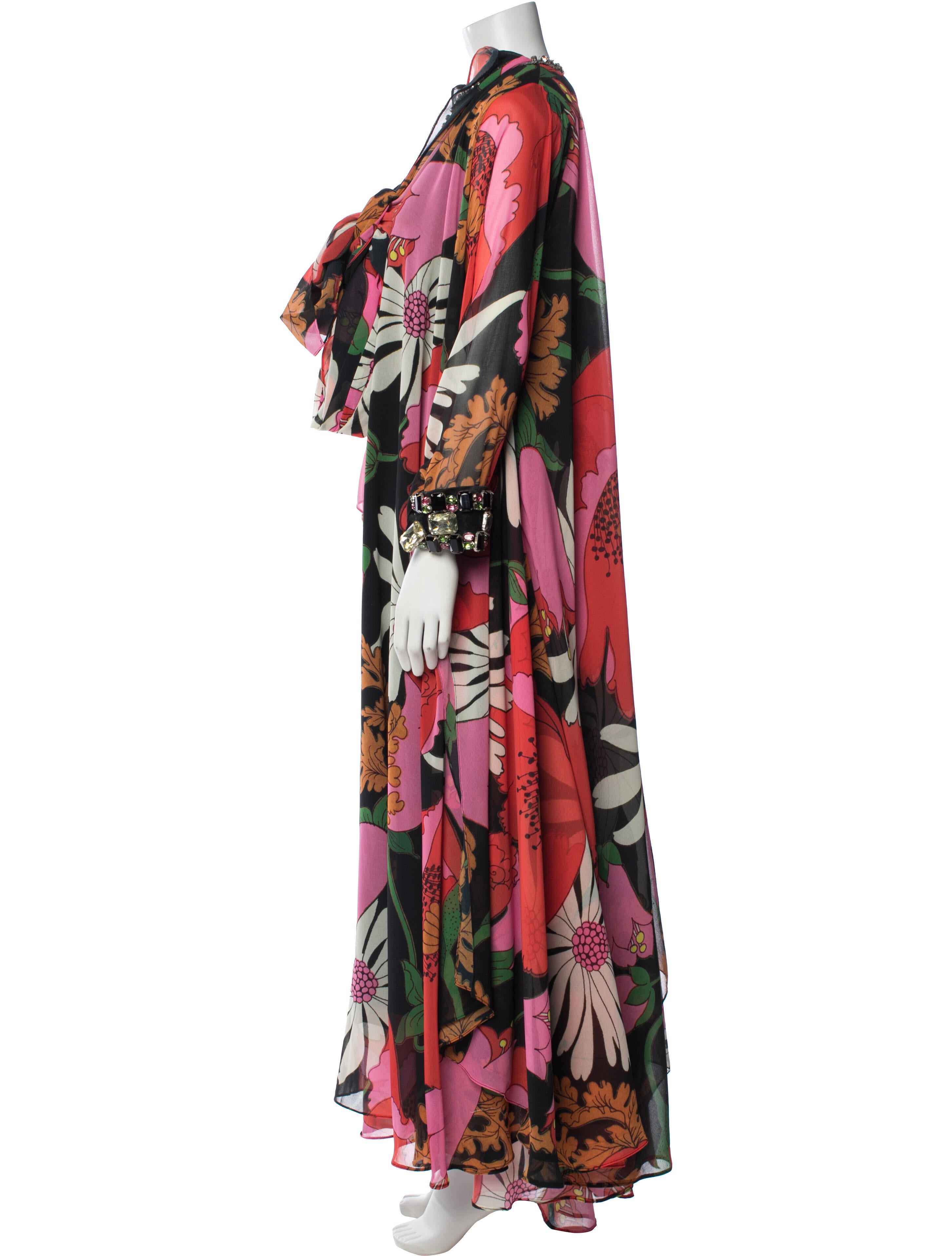 Richard Quinn Floral Print Dress