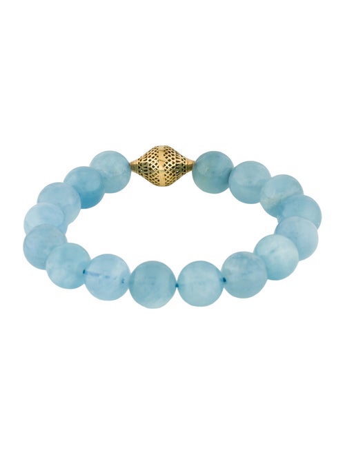 Ray Griffiths 18K Aquamarine Bead Bracelet