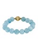 Ray Griffiths 18K Aquamarine Bead Bracelet