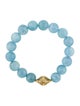 Ray Griffiths 18K Aquamarine Bead Bracelet