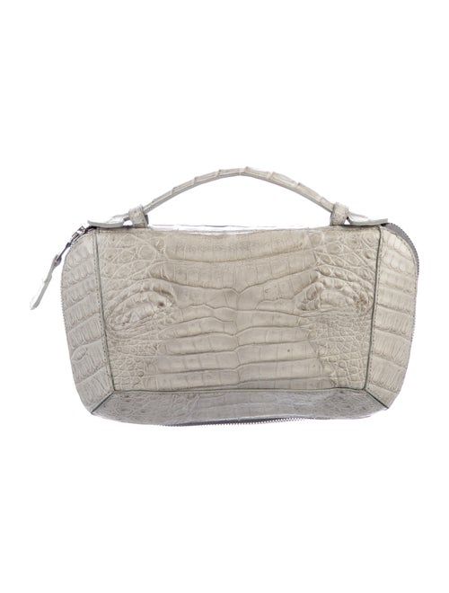 Rhonda Ochs Crocodile Portfolio Clutch grey